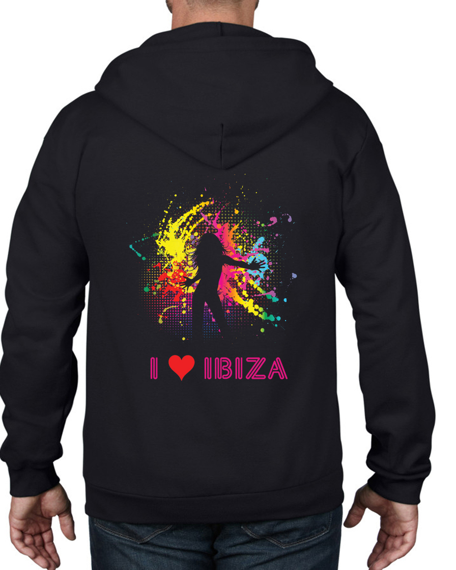 I Love Ibiza Full Zip Hoodie Pacha Space Rave Holiday T Shirt Ebay